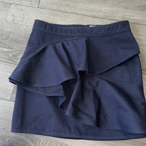 ISABEL MARANT ÉTOILE
Coati asymmetric tiered ruffled denim mini skirt